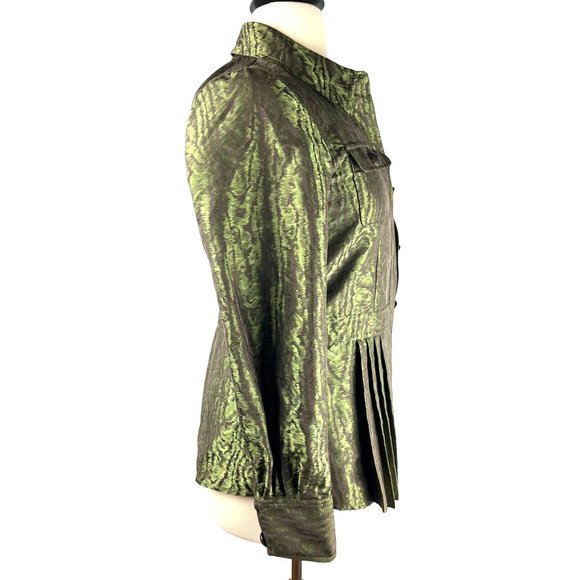 Dana Buchman Shimmer Peplum Jacket, Women's Size 8 - Picture 3 of 16